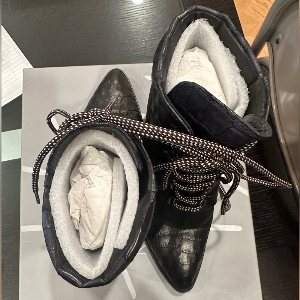 Stuart Weitzman Lace Up Boots x Gigi Hadid
